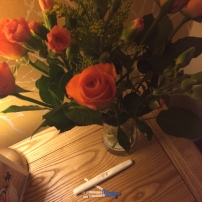 So many tests and some lovely flowers from Daddy to be
